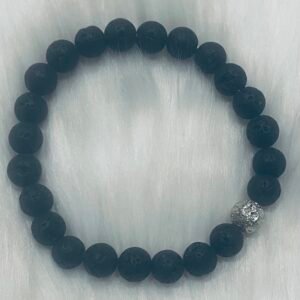 Lava Rock Black and Silver