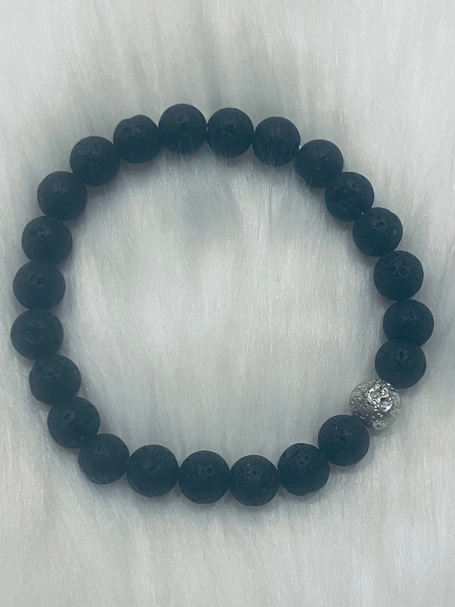 Lava Rock Black and Silver