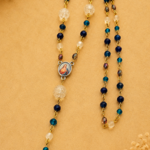 Blue & Teal Beaded Rosary