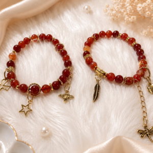 Carnelian Gold Bracelets
