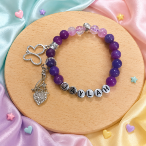 Personalized Purple Princess Bracelet