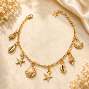 Golden Tide Charm Anklet